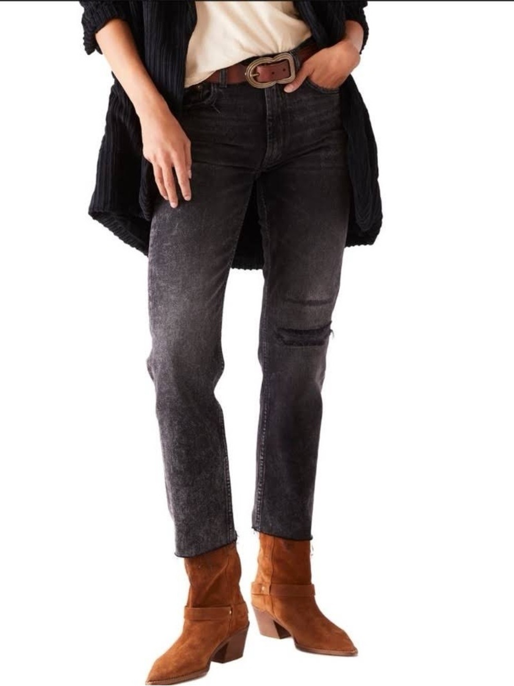 We The Free Vixen Cigarette Jeans in Rock N Roll Black Size 29